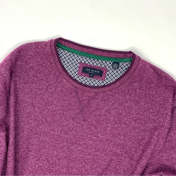 Ted Baker London Kapela Textured Crewneck Sweatshirt in Purple Size 5 XL - Picture 7 of 15